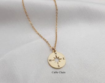Personalized Compass Necklace • North Star Necklace • Compass Pendant Necklace • Polaris Necklace • Traveler Necklace • Protection Jewelry