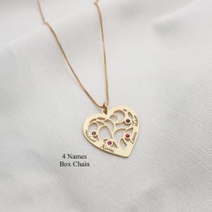 Personalized Mom Necklace With Kids Name •  Mother Birthday Gift •  Heart Pendant With Birthstones • Childrens Name Jewelry • Gift For Mum