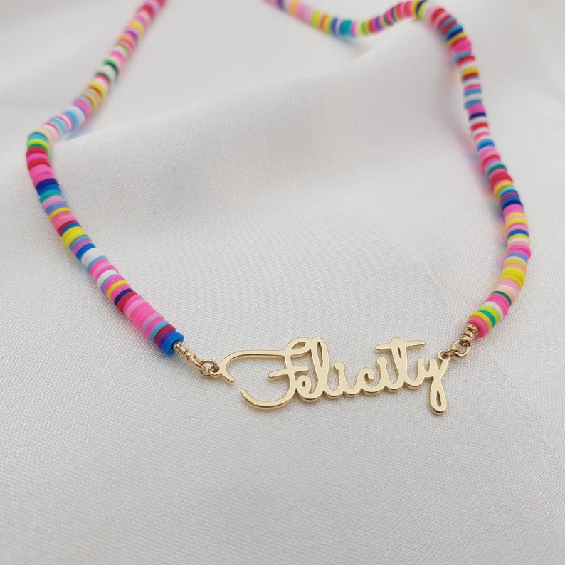 Name Necklace For Girls • Little Girl Name Necklace • Name Jewelry For Kids • Kids Jewelry Personalized • Children Nameplate Necklace Gift 