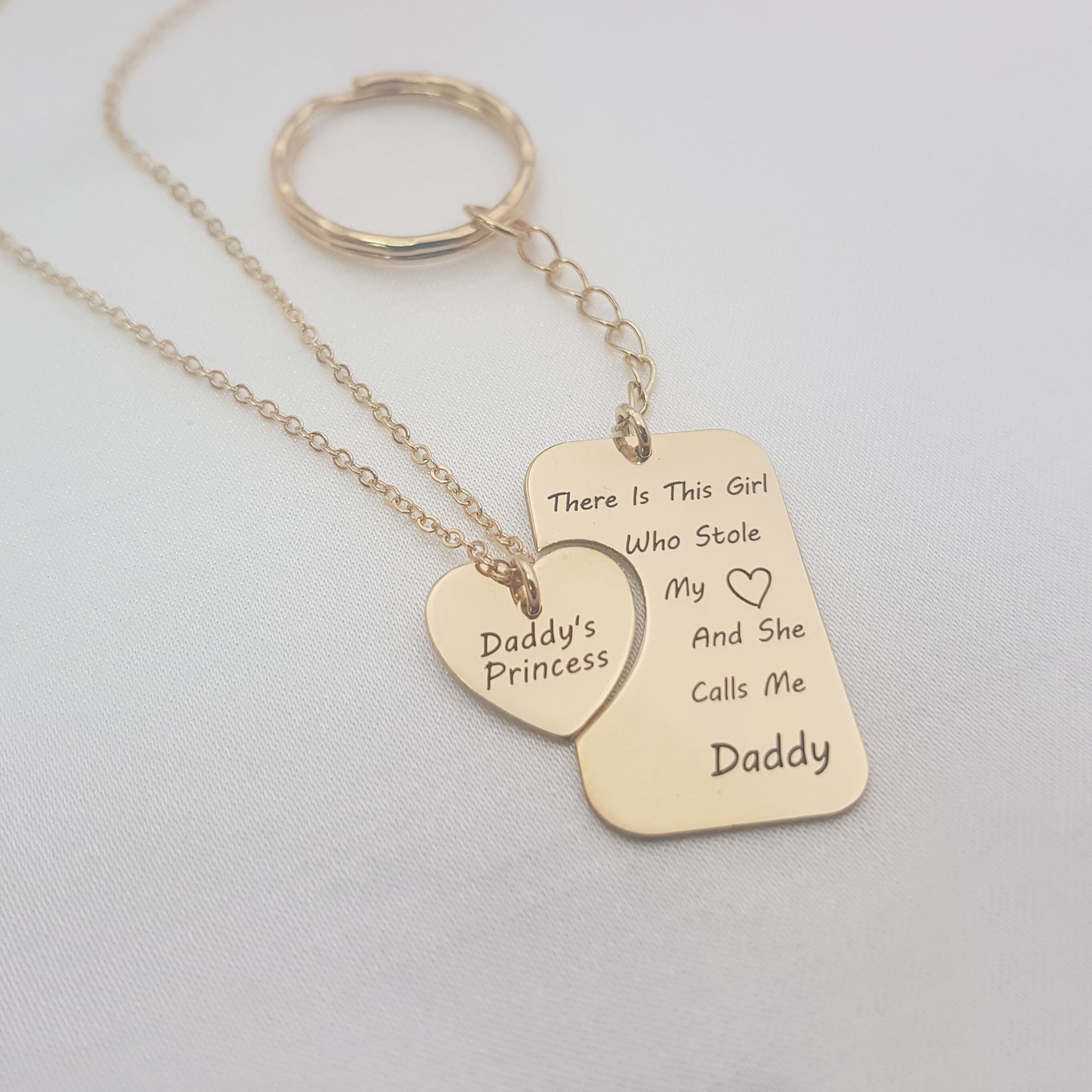 Gift From Daughter to Dad Keychain for 