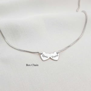 Personalized Heart Necklace For Couples • Two Names Personalized Necklace • 2 Names Heart Necklace • Personalized Heart Necklace For Women