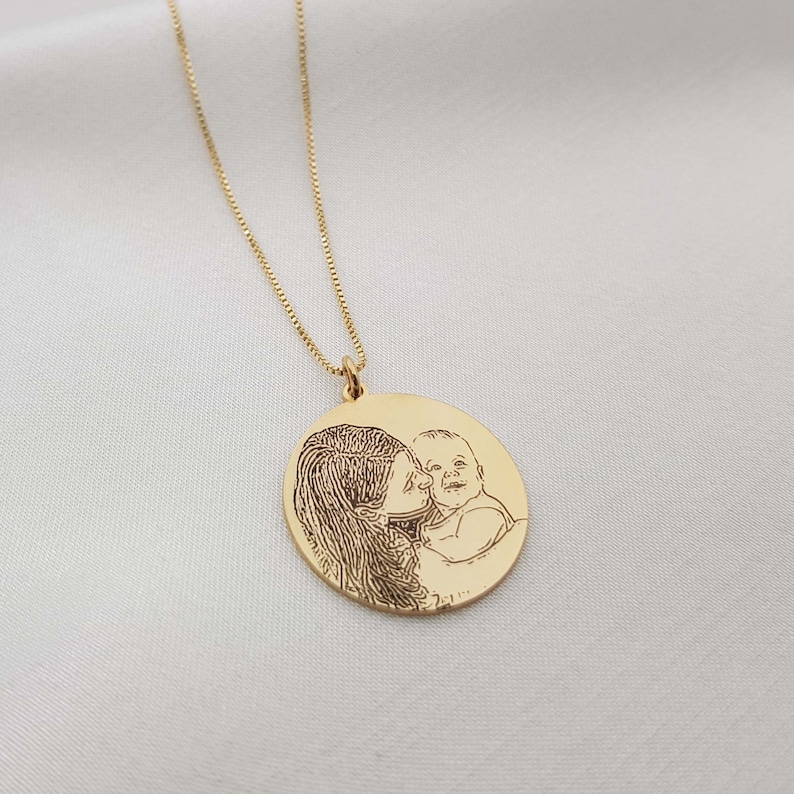 Photo Necklace For Mom Custom Photo Necklace For Mother Necklace For Mom With Kids Engraved Mom Necklace Personalized Gifts For Mom image 1