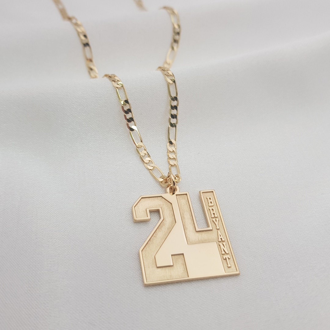 Personalized Engraved Number With Name Necklace Lucky Number Sports