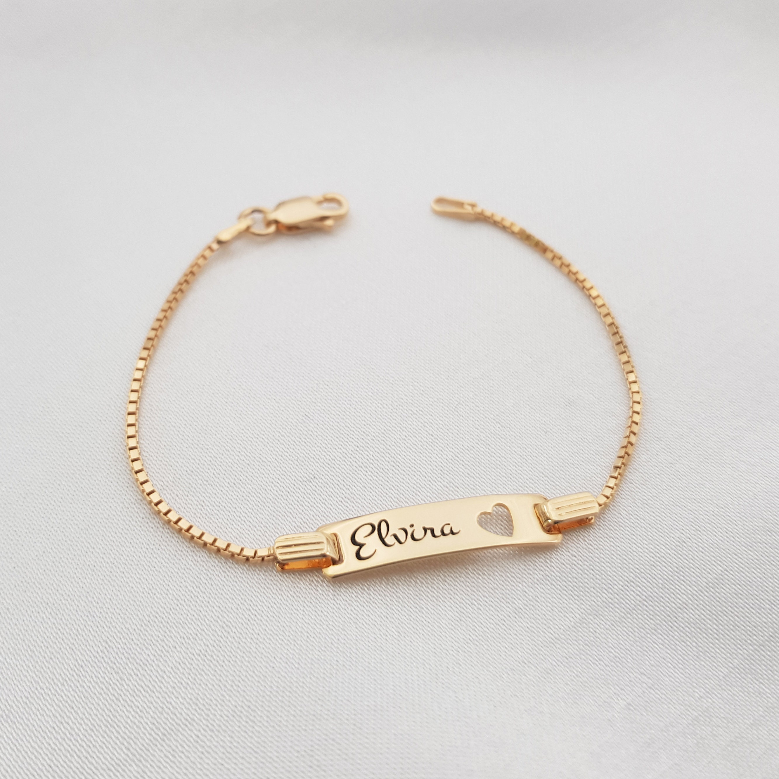 Baby Name Bracelet Custom Child ID Bracelet Toddler Name Etsy Canada
