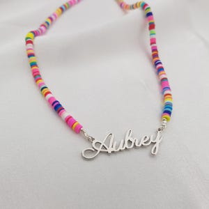 Kids Name Necklace • Beaded Name Necklace • Girls Name Necklace • Name Necklace For Kids • Girls Personalized Necklace • Nameplate Necklace