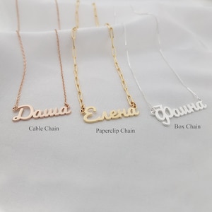 Collar con nombre ruso escrito a mano • Joyería personalizada con fuente cirílica • Collar personalizado • Nombre ruso • Joyería rusa • Regalo de Rusia