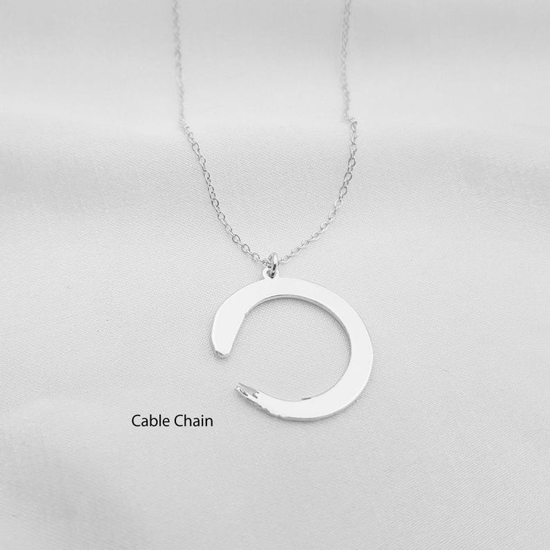 Enso Halsband • Enso Hänge • Zen Halsband • Zen Cirkel Halsband • Buddhistiskt Halsband Guld • Yoga Smycken • Enso Symbol Smycken • Yogagåvor bild 4