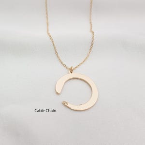 Enso Halsband • Enso Hänge • Zen Halsband • Zen Cirkel Halsband • Buddhistiskt Halsband Guld • Yoga Smycken • Enso Symbol Smycken • Yogagåvor bild 2