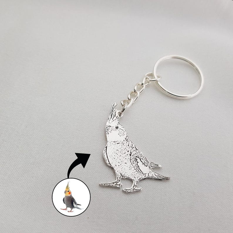 Haustier Schlüsselanhänger • Haustier Schlüsselanhänger personalisiert • Haustier Portait Schlüsselanhänger • Tier Schlüsselanhänger • Geschenk für Tierliebhaber • Geschenk für Tierliebhaber • Schlüssel mit Gravur Bild 8