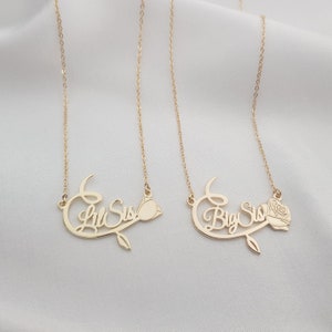 2 Sisters Necklace • Big Sis Lil Sis Necklace • Sister Necklace Set • Sister Necklace For 2 • Sister Gift From Sister • Jewelry For Sisters
