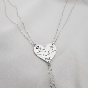 3 Sisters Necklace Set • Sister Necklace for 3 • Three Sisters Gift • 3 Sisters Jewelry • 3 Friend Necklace • Best Friend Necklaces For 3 image 2