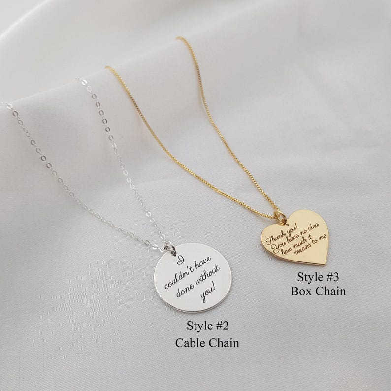 Collier message personnel • Collier citations personnalisées • Collier gravure personnalisée • Collier texte • Citation inspirante • Cadeau pour elle image 2