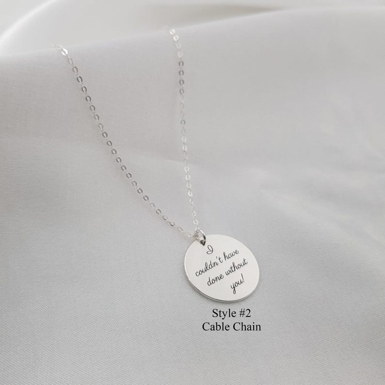 Collier message personnel • Collier citations personnalisées • Collier gravure personnalisée • Collier texte • Citation inspirante • Cadeau pour elle image 7