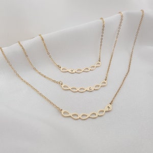 Three Sisters Necklace Infinity Shape Set of 3, Big Sis Lil Sis Necklace, Gift From Mother to Daughters, Best Friends Necklace Set, Gift Her