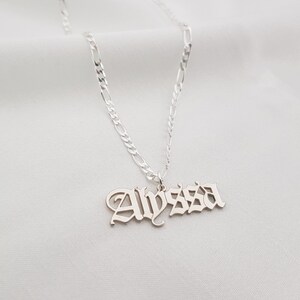 Name Necklace Men's Figaro Chain - Etsy 