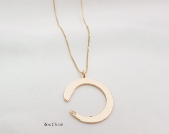 Enso Necklace • Enso Pendant • Zen Necklace • Zen Circle Necklace • Buddhist Necklace Gold • Yoga Jewelry • Enso Symbol Jewelry • Yoga Gifts