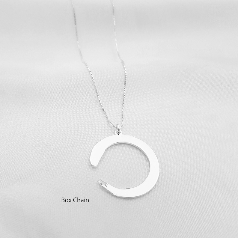 Enso Halsband • Enso Hänge • Zen Halsband • Zen Cirkel Halsband • Buddhistiskt Halsband Guld • Yoga Smycken • Enso Symbol Smycken • Yogagåvor bild 3