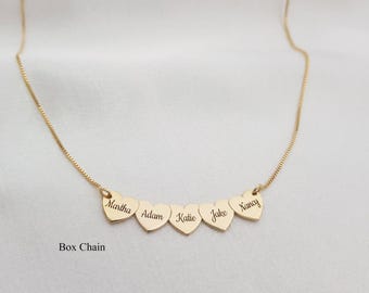 Personalized Grandmother Necklace • Heart Necklace For Grandma • Grandmother Necklaces With Names • Grandmother Christmas Gift • Granny Gift