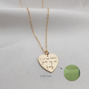 Personalized Gifts For Mom • Custom Handwriting Necklace • Signature Necklace • Engraved Handwriting Necklace • Mother&#39;s Day Jewelry Gift