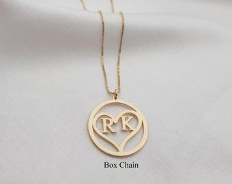 Two Initials Necklace • Two Initial Jewelry • Initial Necklace Two Letters • Two Letters Necklace • Letter Jewelry • Couple Necklace Initial