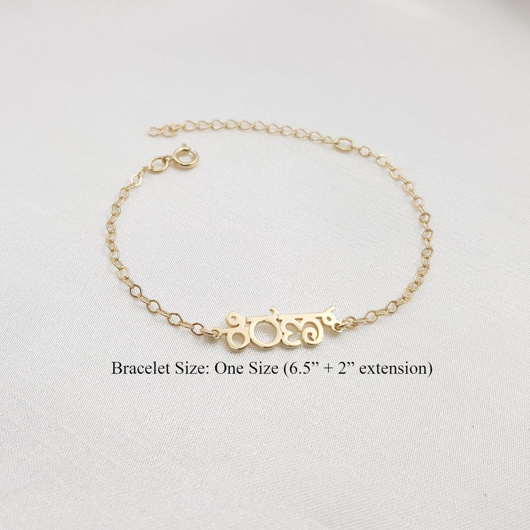 Personalized Kannada Name Bracelet Customized Kannada Etsy UK