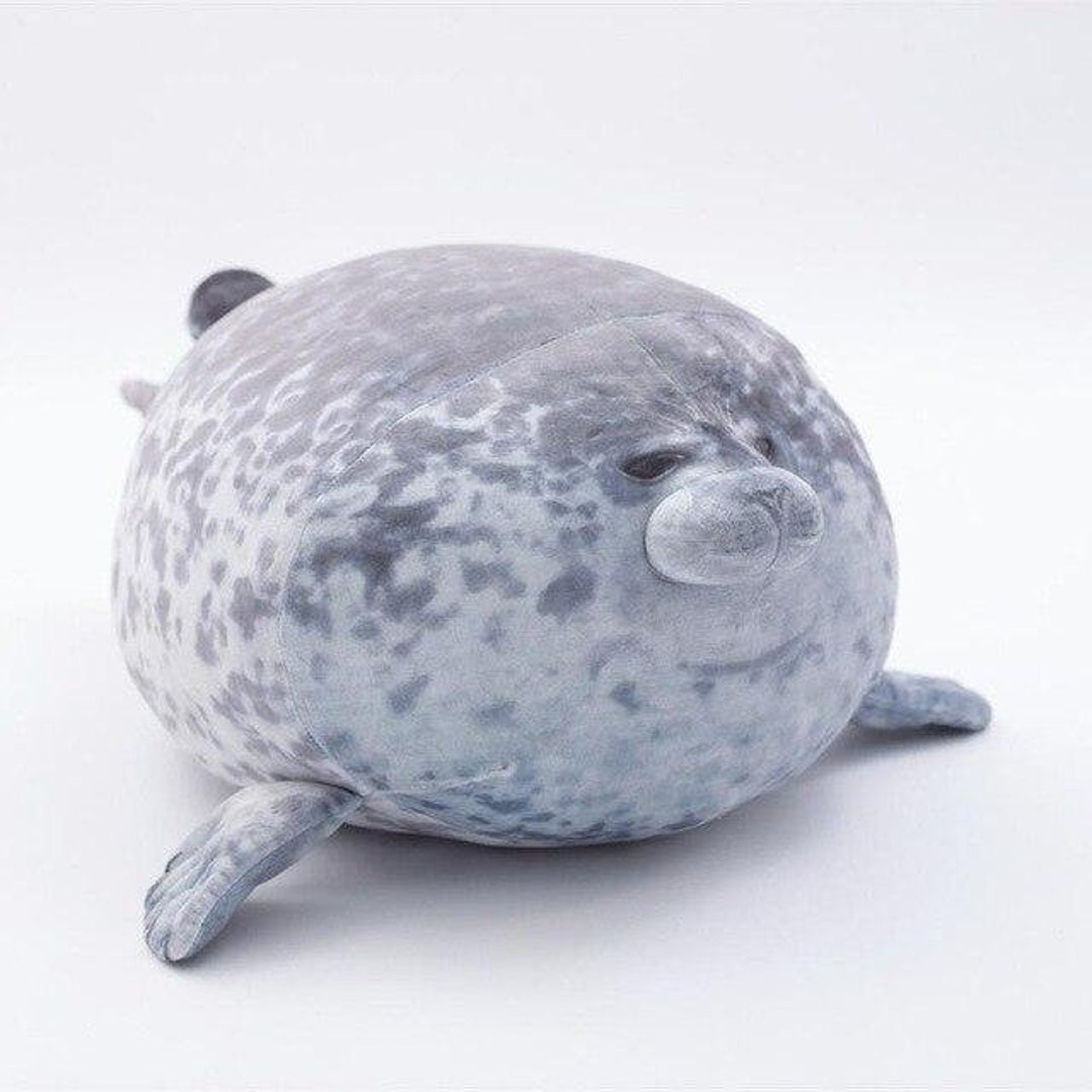 Chubby Seal Plush Toy Stuffed Animals Plushies Blob Pillow Etsy