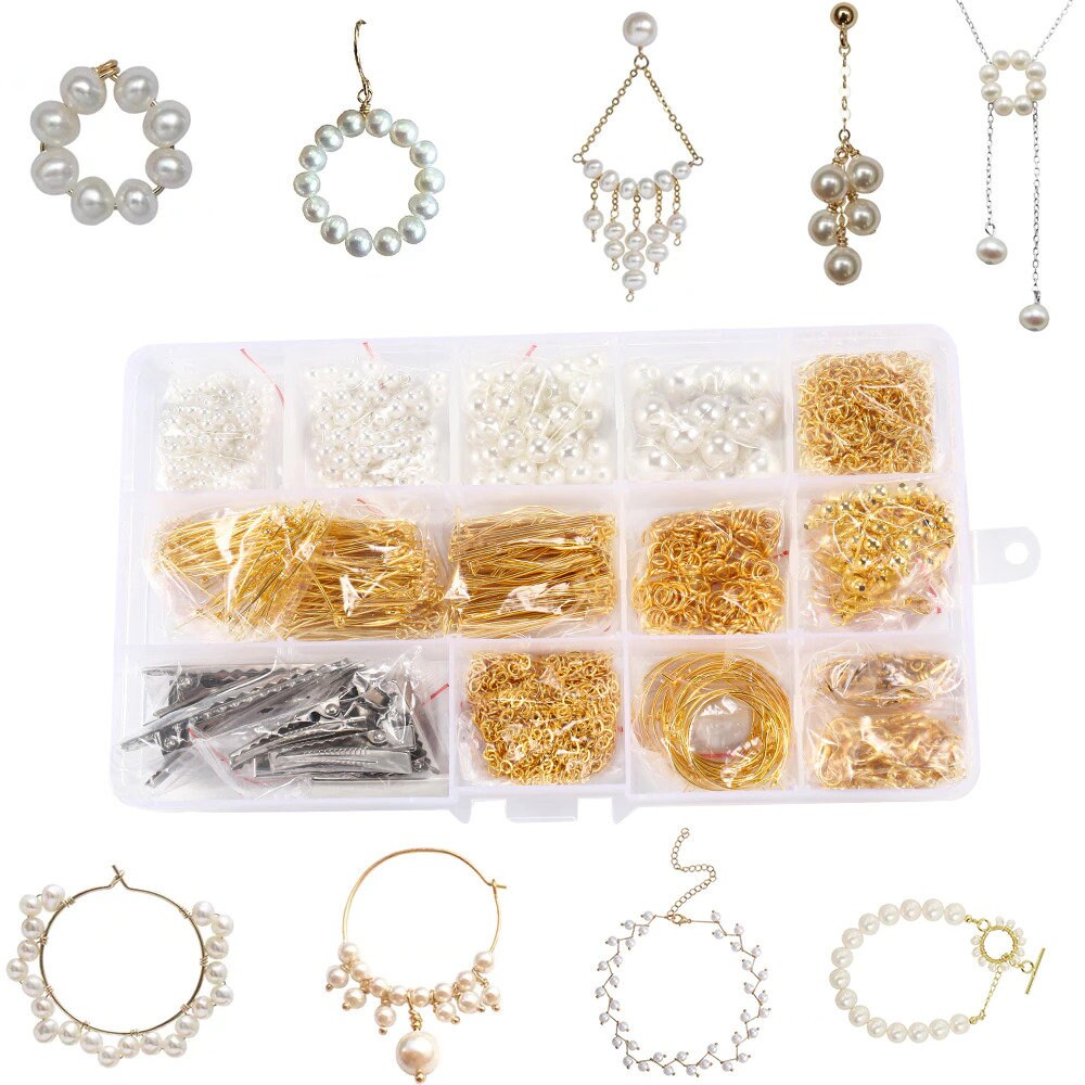 1200pcs Pearl Bead Jewelry Making Supplies Kit for DIY Etsy UK