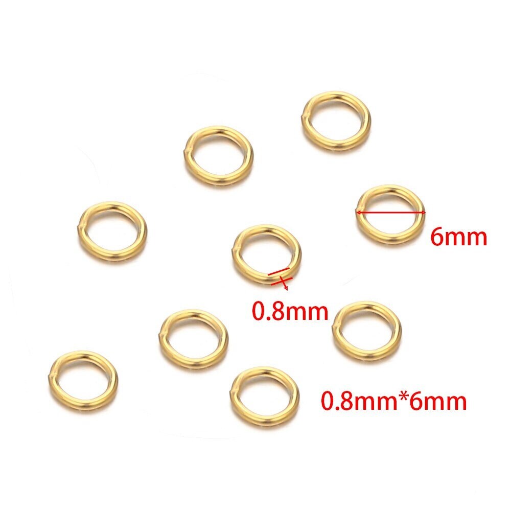 100pcs Stainless Steel Jump Rings Gold Plated Split Rings for Etsy UK
