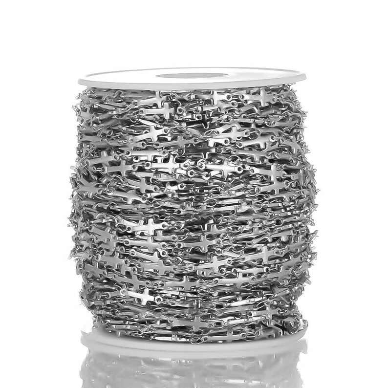 1 Meter Stainless Steel Cross Chains for Jewelry Making Component , DIY