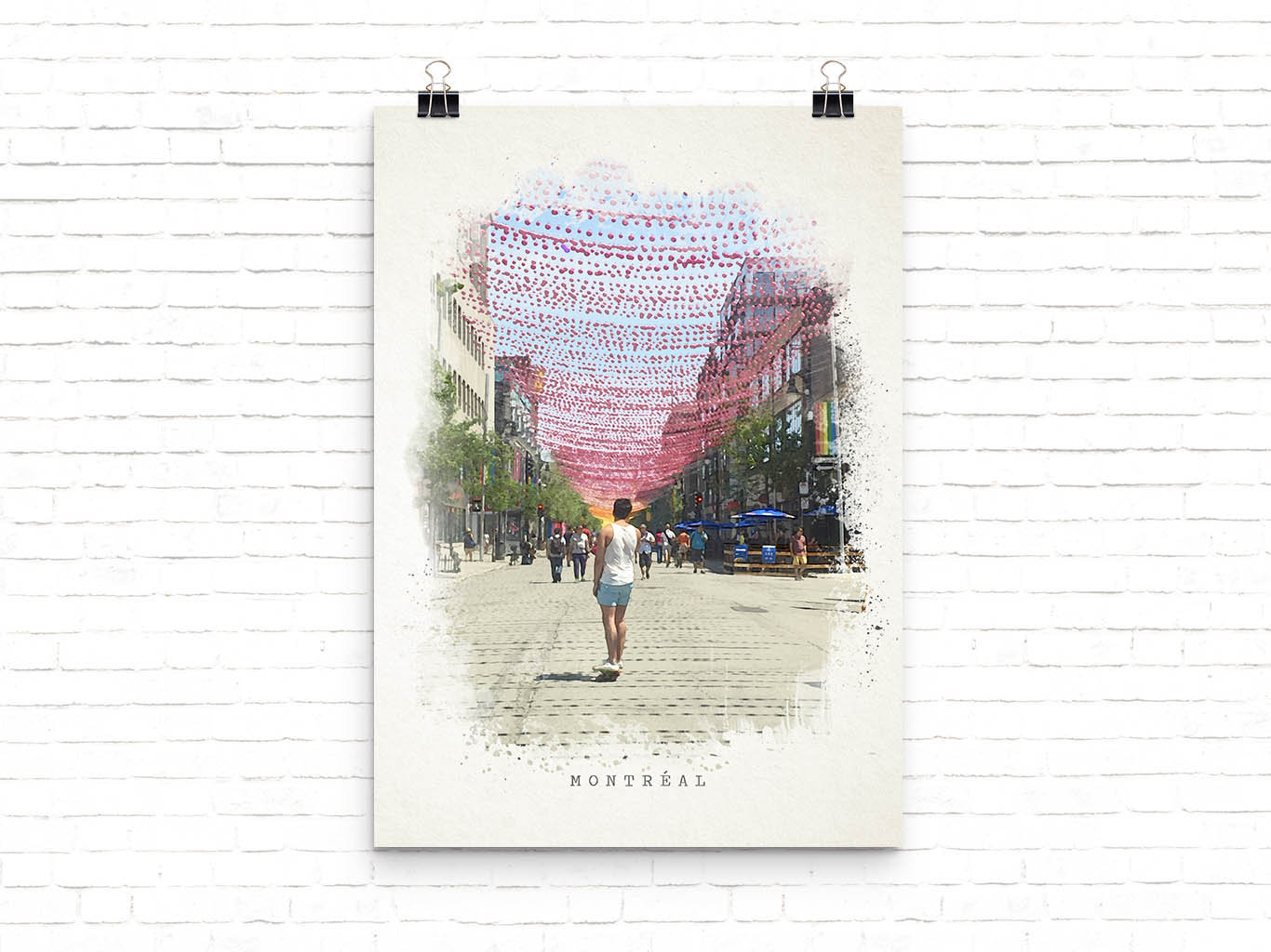 Montreal Wall Art Photography Watercolor. Wall Art Montreal Etsy España