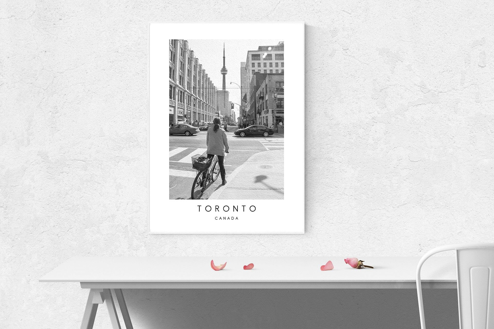 Toronto Girl Travel Effect oil painting. Wall Art Canada Etsy España