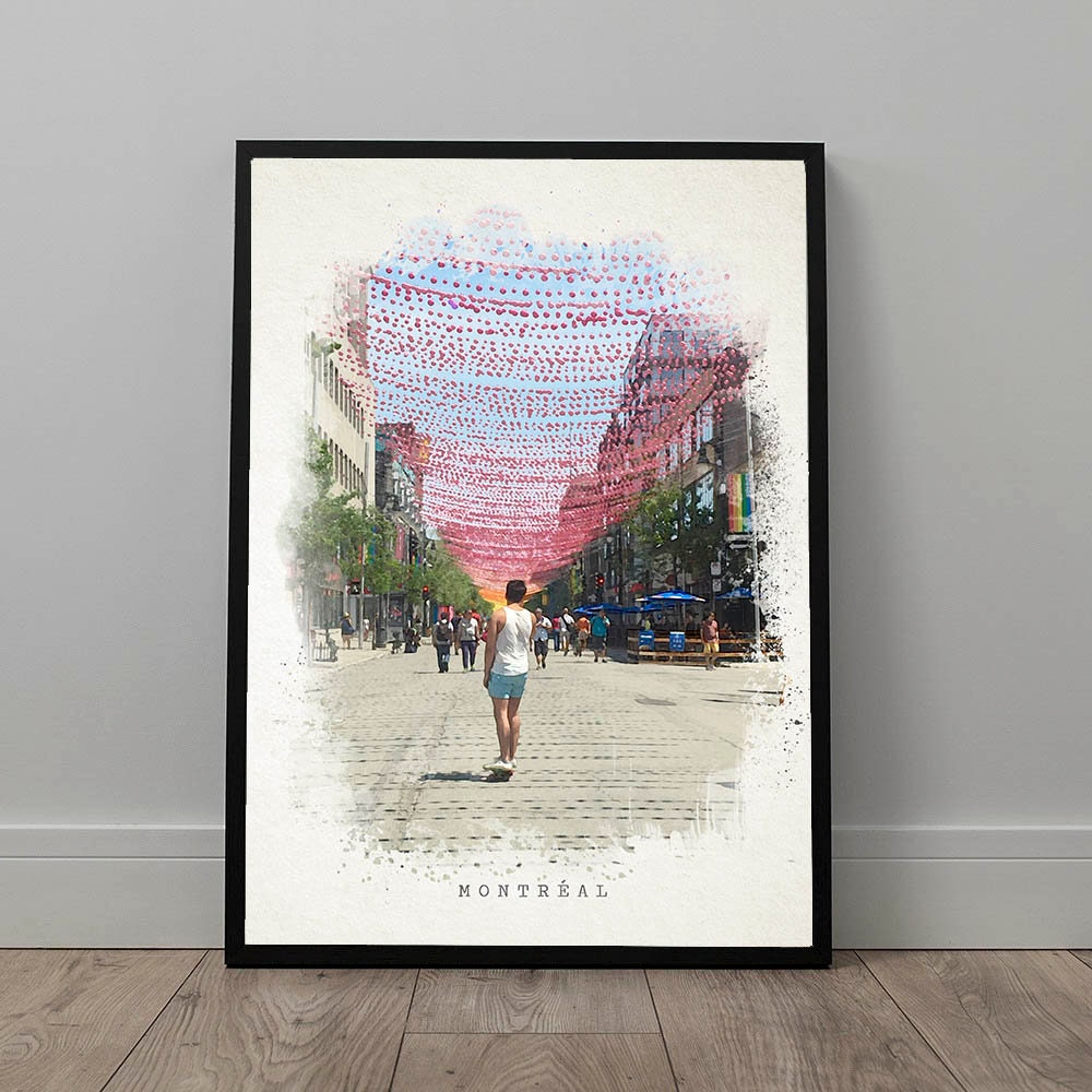 Montreal Wall Art Photography Watercolor. Wall Art Montreal Etsy