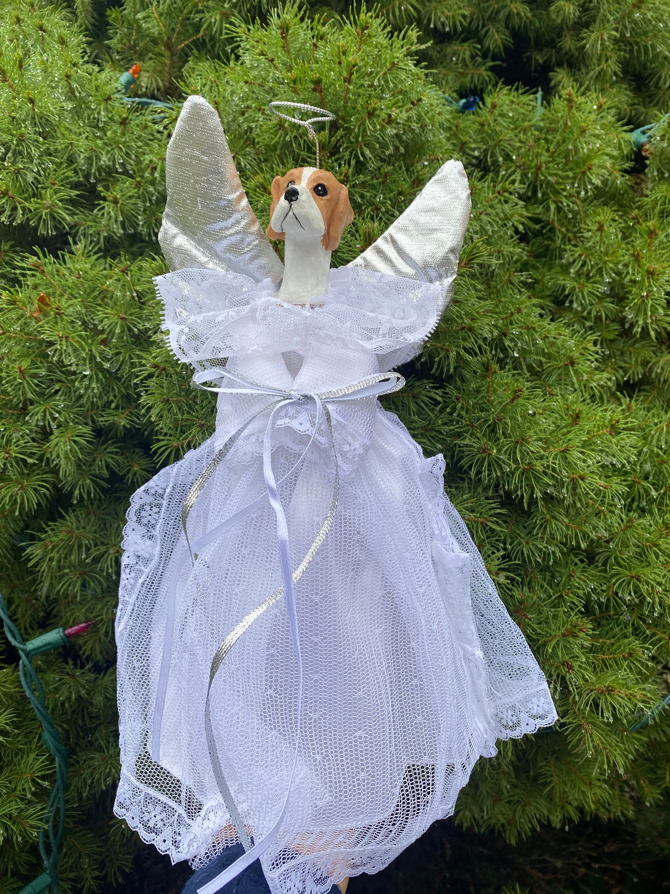 Dog Tree Topper Custom Breed Sculpture Memory Loss Pet Gifts Etsy