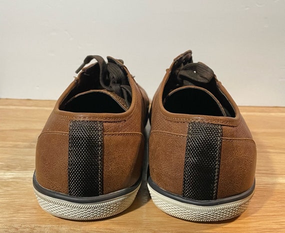 Kenneth Cole Unlisted Mens Shiny Crown Oxford Sneakers Brown Lace up Cap Toe 12 Etsy