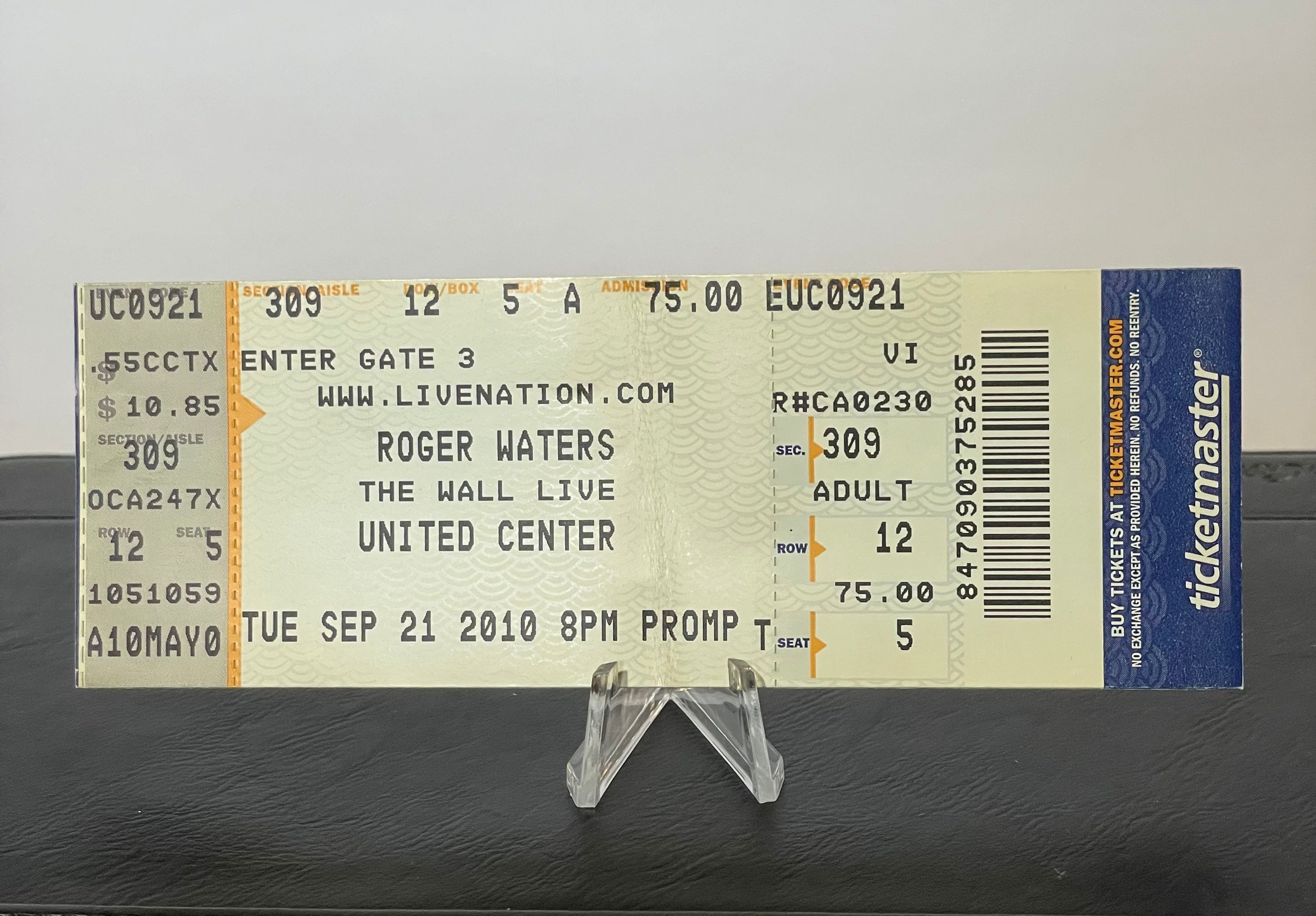 2010 VINTAGE ROGER WATERS the Wall Live Ticket Stub - Etsy