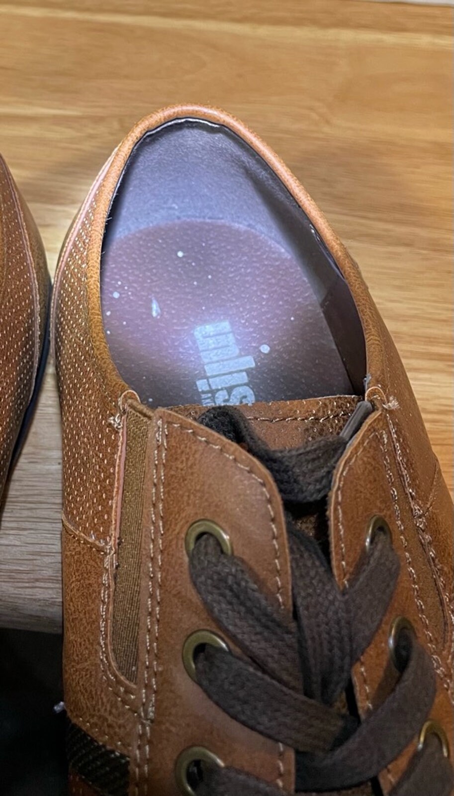 Kenneth Cole Unlisted Mens Shiny Crown Oxford Sneakers Brown  display picture 1
