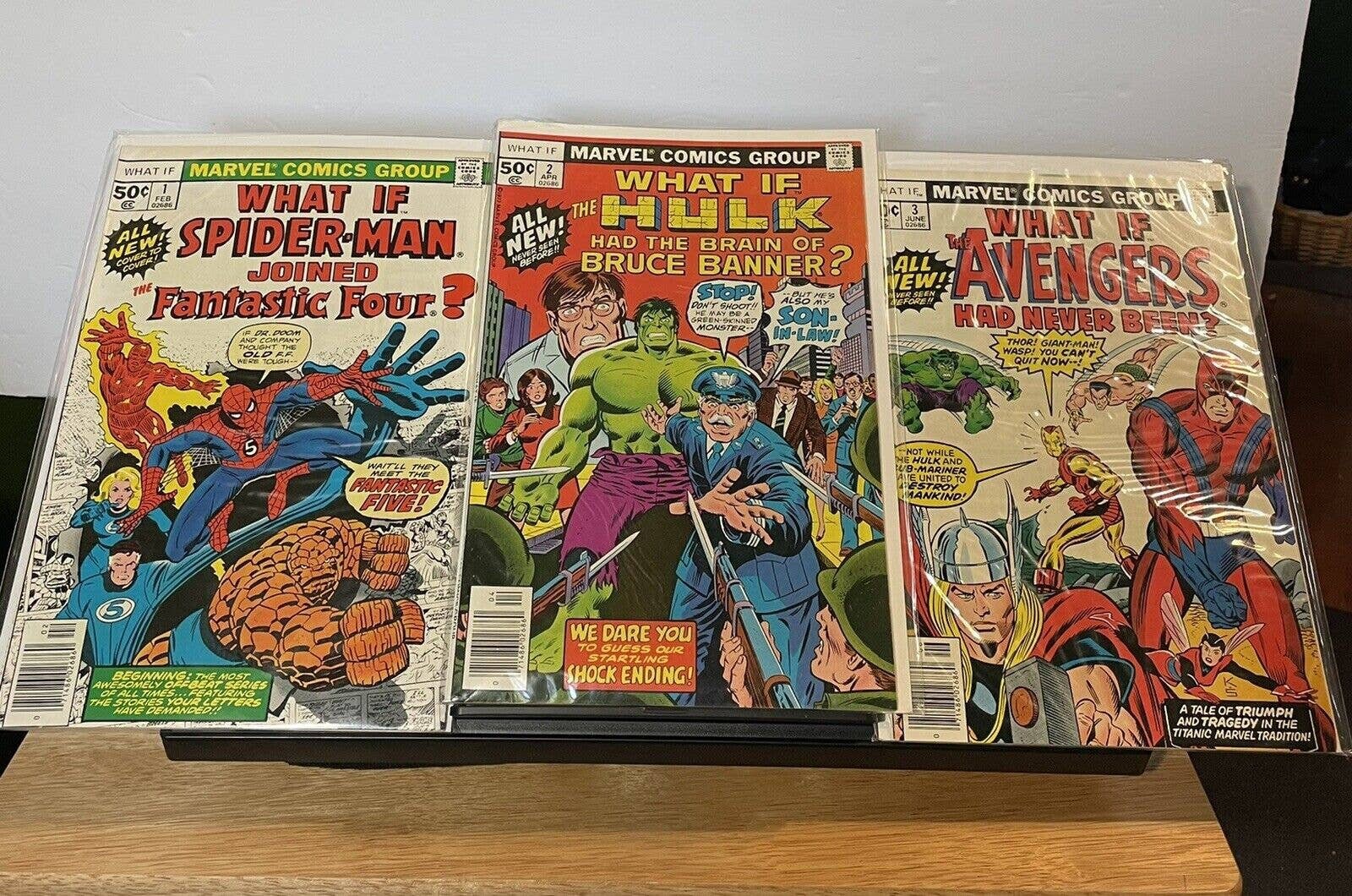 What If # 1,2,3 Marvel Comics From 1977.spider-man ,hulk