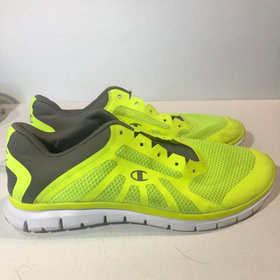 Champion Running Shoes Neon Yellow Black 145786 Low Top - Etsy Canada