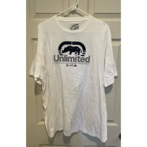Unlimited Rhino Logo Men&#39;s Ecko Unltd. Graphic T-Shirt White Black XXL
