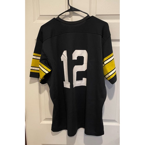 Pittsburgh Steelers #12 Terry Bradshaw Adult Jersey Shirt Black