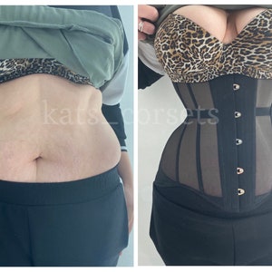 Custom made corset, corset with busk, underbust corset, bespoke black corset, plus size corset, custom made under-bust corset plus size
