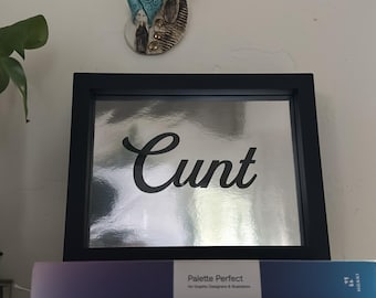 Doppelseitige LGBTQ+ „Schwuchtel“ „Fotze“ gespiegelte Kunst