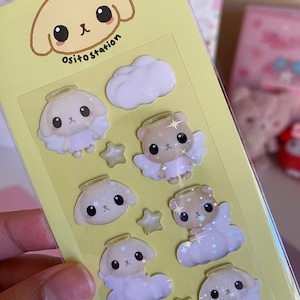 Star Night Cloud Bear 3D-decostickervel, polco, toploader kpop-decosticker