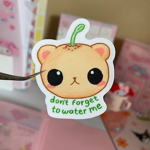 Pegatina resistente al agua y duradera "No olvides regarme" / para hidrofrasco / para decorar portátiles
