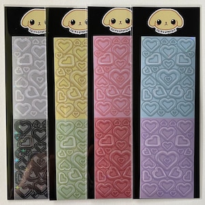 3D heart hoops deco sticker sheet, polco, toploader kpop deco sticker