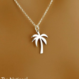 High Quality Sterling Silver Palm Tree Necklace • Gift • Simple Gold Palm Tree Pendant