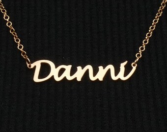 9ct Gold Name Necklace - Etsy UK