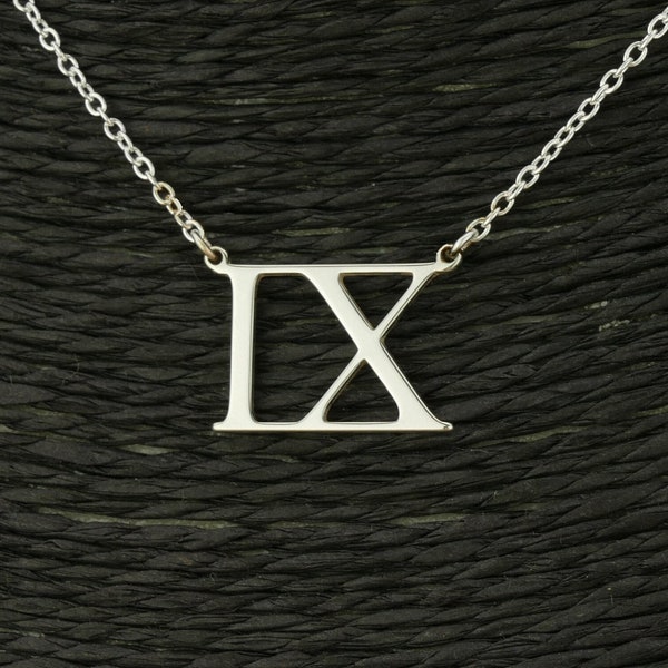 Quality Sterling Silver Roman Numeral Necklace / Personalised Necklace / Custom Date Necklace