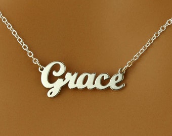 High Quality Dainty Name Necklace • Personalised Gift • Sterling Silver Personalised Name Chain