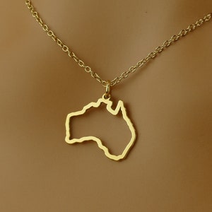 Hochwertige Australien Map Halskette • Geschenk • Sterling Silber Australien Anhänger